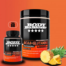 BCAA+Glutamine 500 g + C 1000+Rosehip 30 tabl - BodyBulldozer
