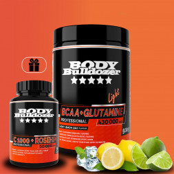 BCAA+Glutamine Light 500 g + C 1000+Rosehip 30 tabl - BodyBulldozer