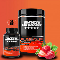 Collagen+Hyaluron 300 g + Super Collagen Elixir 120 kaps - BodyBulldozer