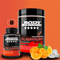 Collagen+Hyaluron Light 300 g + Super Collagen Elixir 120 kaps- BodyBulldozer