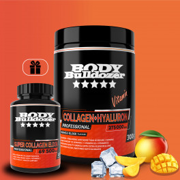 Collagen+Hyaluron Vitamin 300 g + Super Collagen Elixir 120 kaps - BodyBulldozer