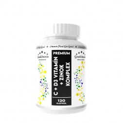 Premium C + D3 Vitamín + Zinok Komplex 120 kaps - Good Vitamin