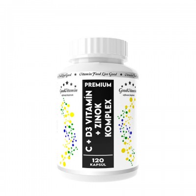 Premium C + D3 Vitamín + Zinok Komplex 120 kaps - Good Vitamin