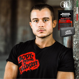 Tričko ROCKSTAR 231 čierne + Krabička na tablety + Best Whey 45g - BodyBulldozer